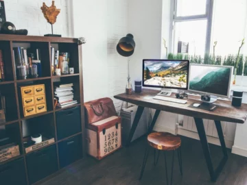 Free rustic desk office computer